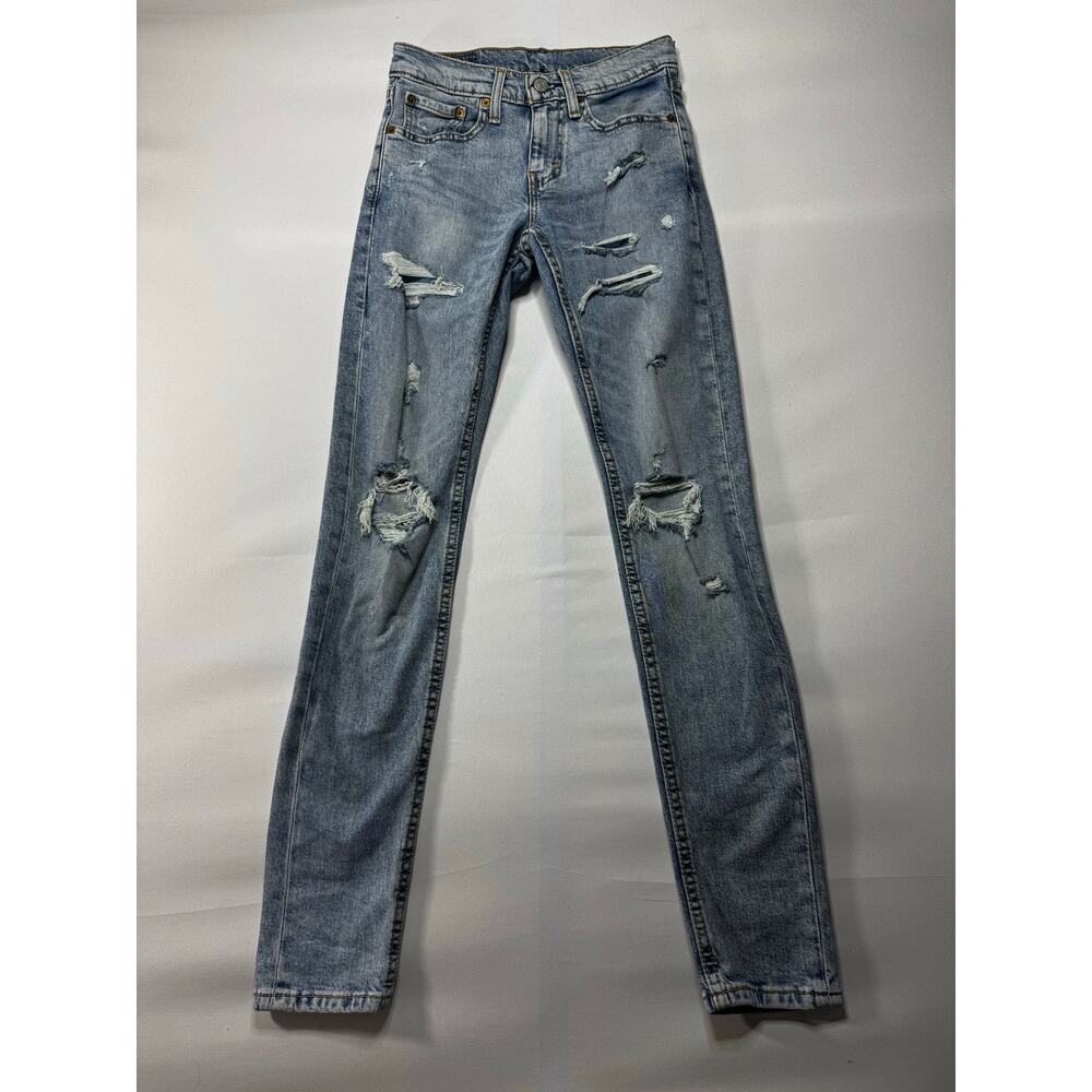 Levi's Men's‎ Distressed Skinny Taper Leg Blue Denim Jeans - Size 28x31*